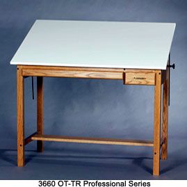 SMI PROFESSIONAL SERIES DRAFTING TABLE Wood Four-post Table