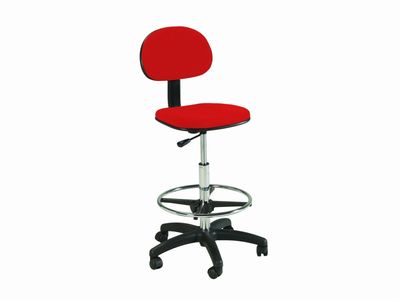 Stiletto Drafting Height Chair Seating in Red