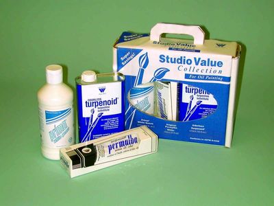 STUDIO VALUE GESSO, PERMALBA WHITE & TURPENOID SET