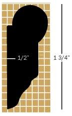WALKER Picture System: Wood Molding - Set of 2 pieces 4 feet each (total of 8 feet) - Click to enlarge