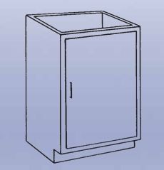 DIVERSIFIED WOODCRAFTS Wood High Base - single door