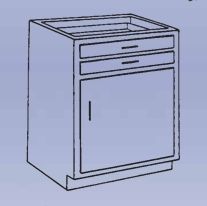 DIVERSIFIED WOODCRAFTS Wood Low Base - 1 drawer/single door-10
