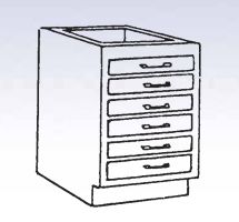DIVERSIFIED WOODCRAFTS Wood Low Base - 6 drawers-10