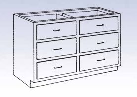 DIVERSIFIED WOODCRAFTS Wood Low Base - 6 drawers-15
