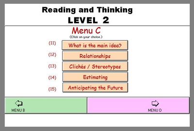Click to Advance to Each Menu Screen