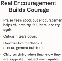 Encouragement is more than compliments