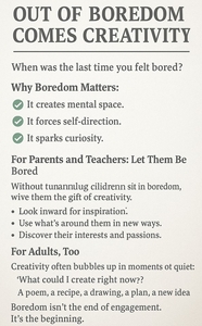 Why Boredom Is a Gift