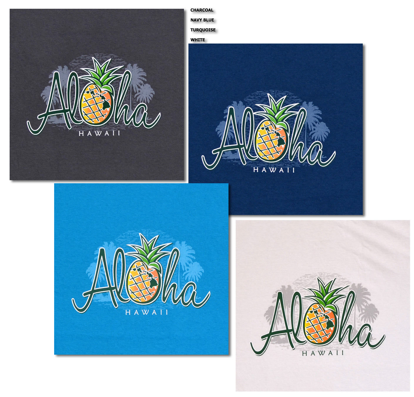 Aloha Pineapple Hawaiian Islands TShirt