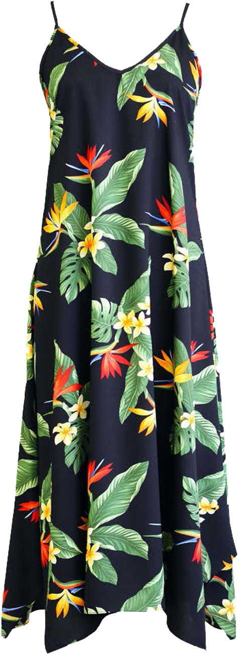 Family Print - Bird of Paradise Display Women's Long Scarf Hem