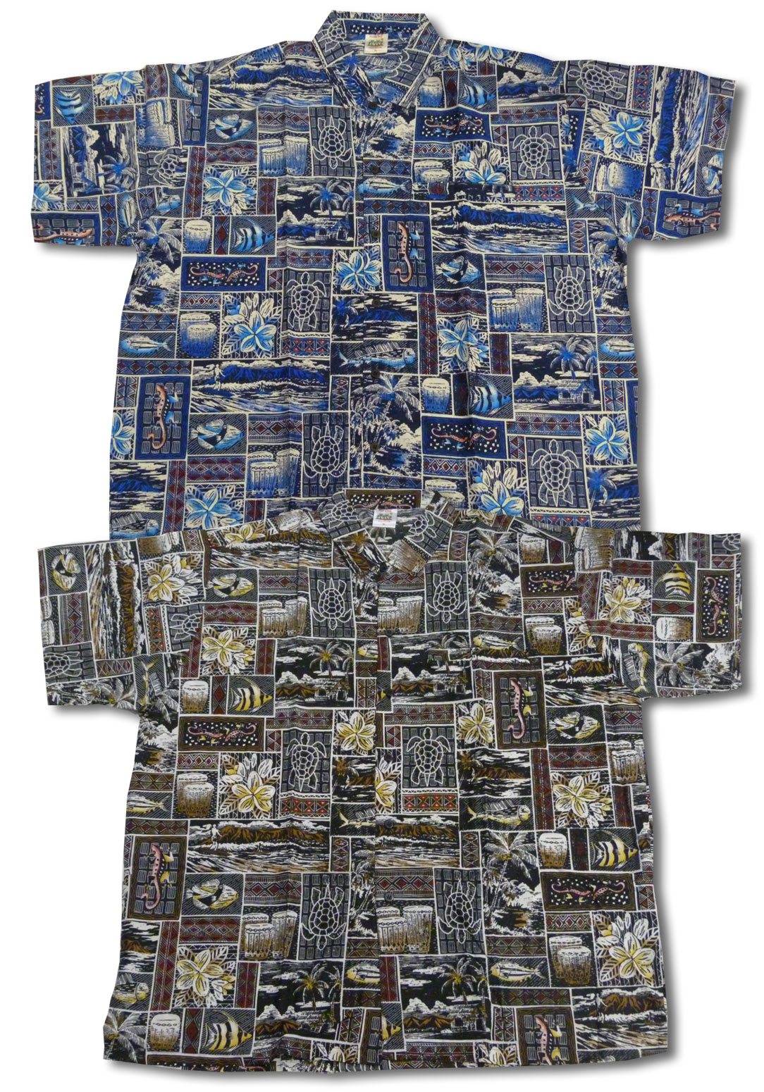 Hawaiian Nature Men's Terivoile Rayon Shirt