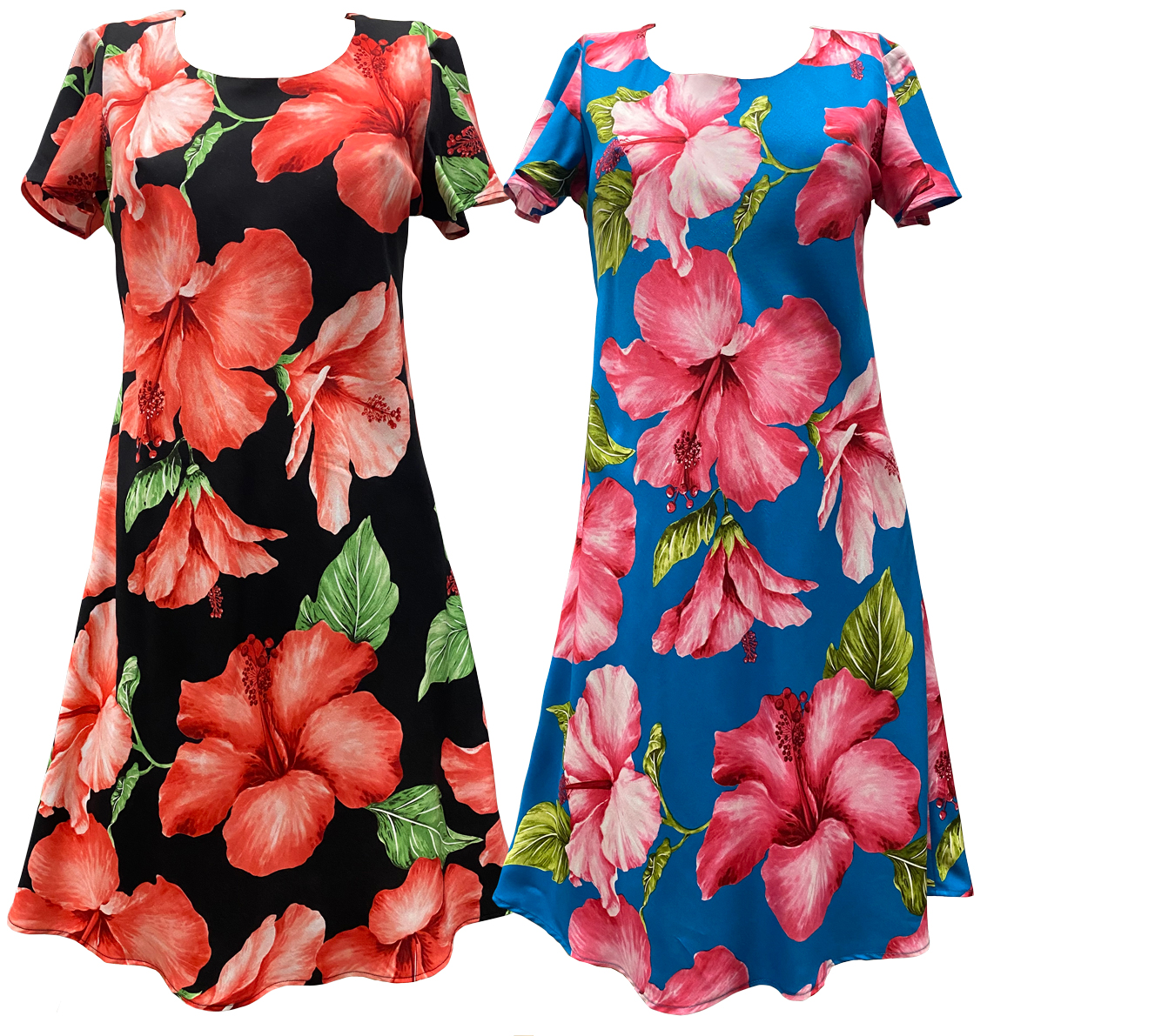 Short Hibiscus Tank Hawaiian Dress
