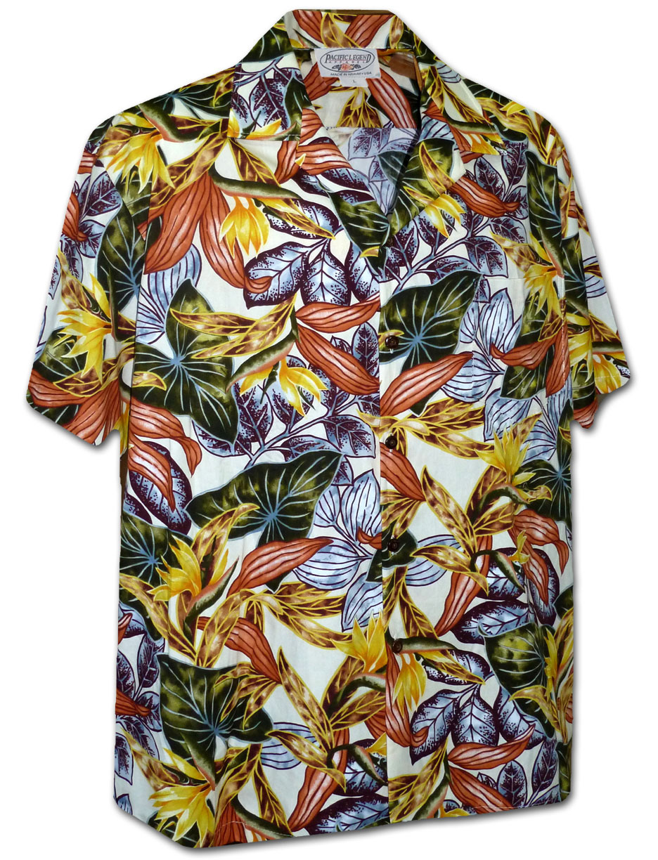 Men's Cotton Shirt Leaf Print