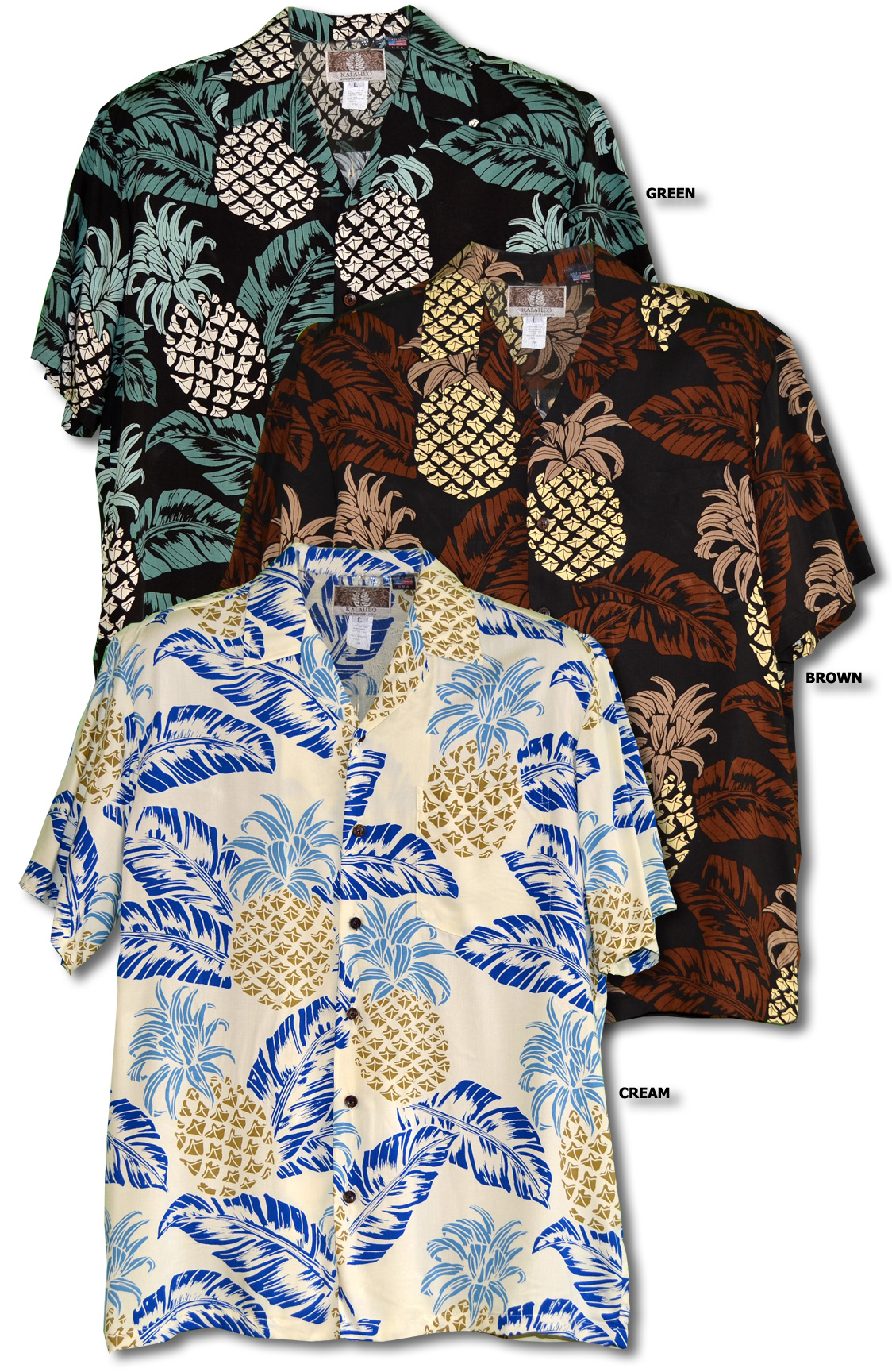 Maui Pineapples Hawaiian Aloha RJC Kalaheo Shirt