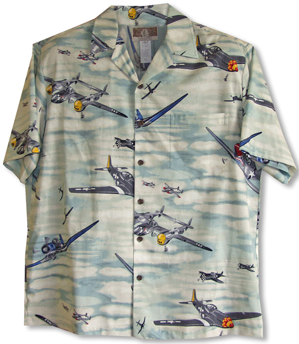 Out of the Blue Aviation men's aloha shirt