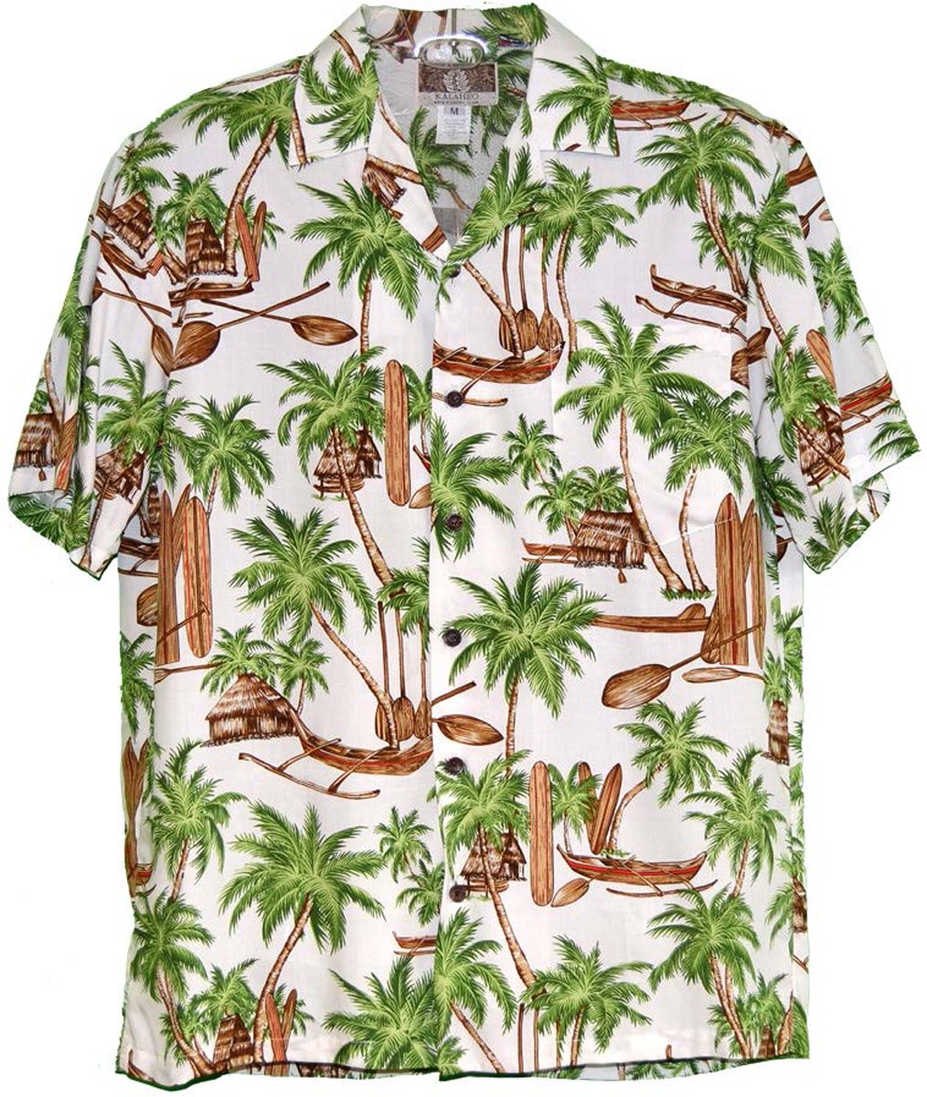 Outrigger men's Kalaheo RJC rayon aloha shirt