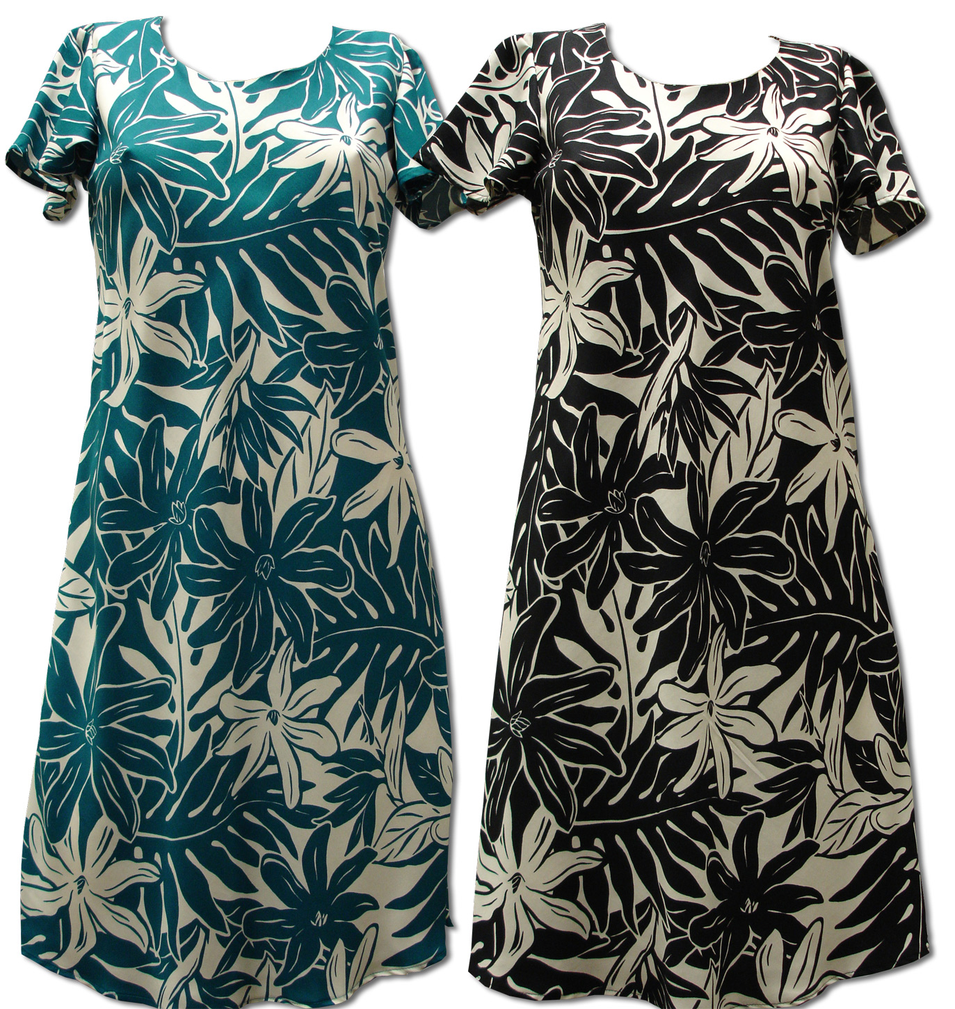 Hawaiian Short Tank Dress with cap sleeves