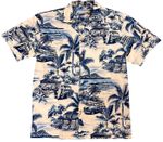 Paradise Woody  Mens Aloha Shirt 