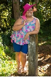 Rainbow Pink Plumeria Swing Tank Top 