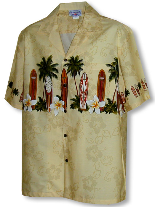 Plumeria Surfboard Men's Chest Band Shirt