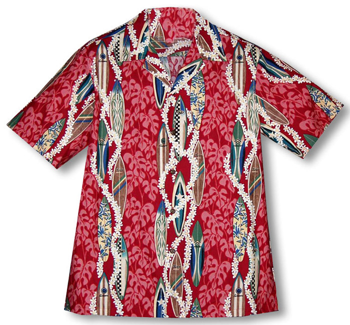 Surfboard Lei boy's cotton shirt