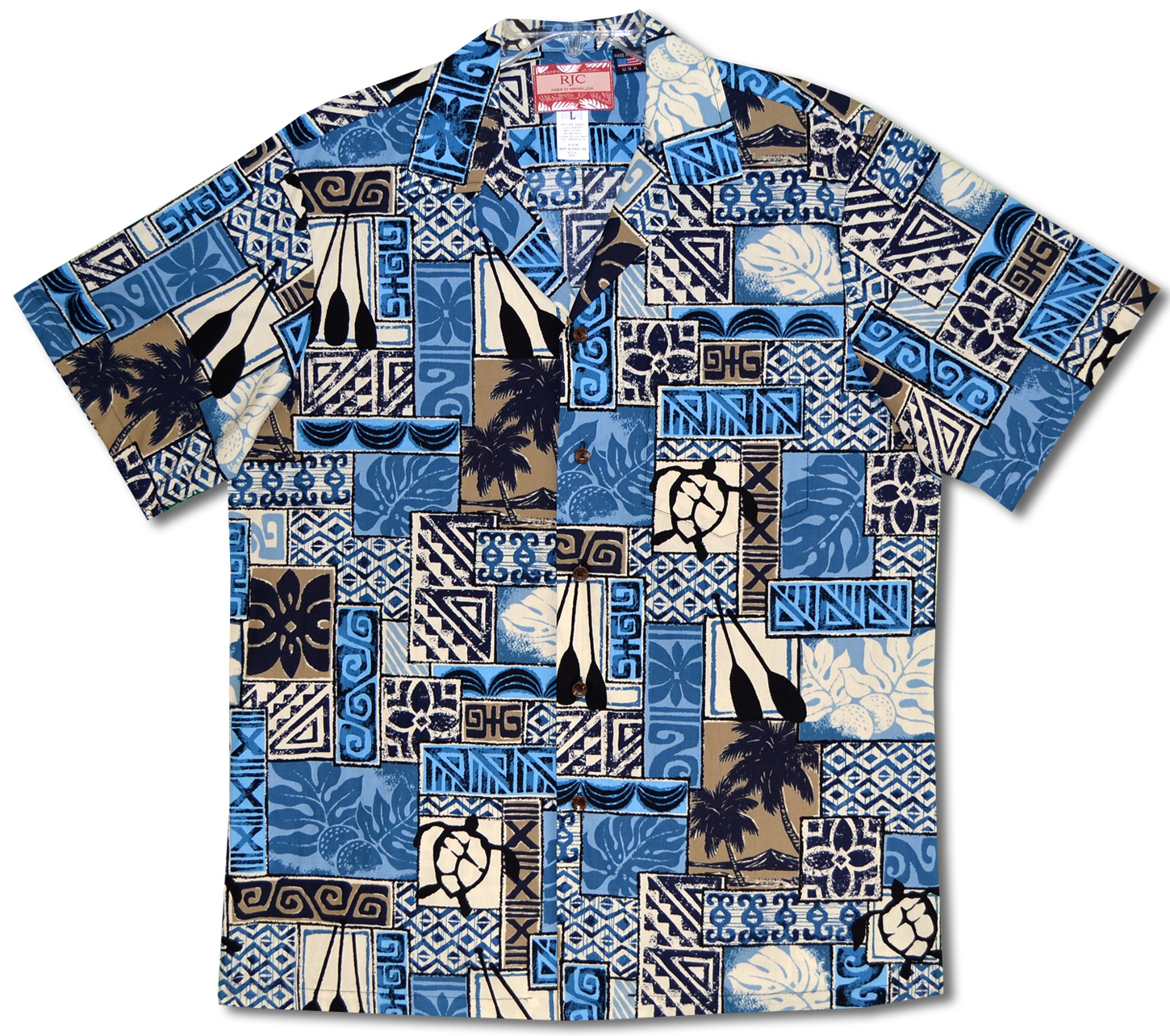 Makapu'u Border Print Men's Aloha Shirt