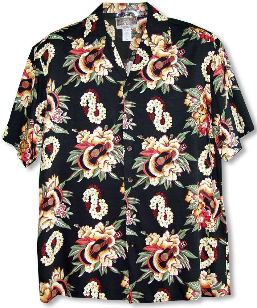 Ukulele White Hawaiian Shirt main image 1