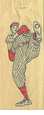 Baseball Pitcher Iron-On (1940s)