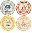 Cartoon Coasters, Set of 4 (1940s)