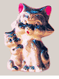 Ceramic Cats (1950's) 2"-3"