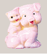 Ceramic Pigs (1950's) 2"-3"