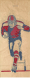 Football Player Iron-On (1940s)