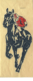Horse Racing Iron-On (1940s)