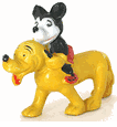 Mickey Mouse Riding Pluto Bisque (1930s)