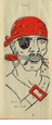 Pirate With Patch Iron-On (1940s)