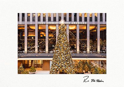 1221 Avenue of the Americas Christmas Tree - Personalized NYC Cards