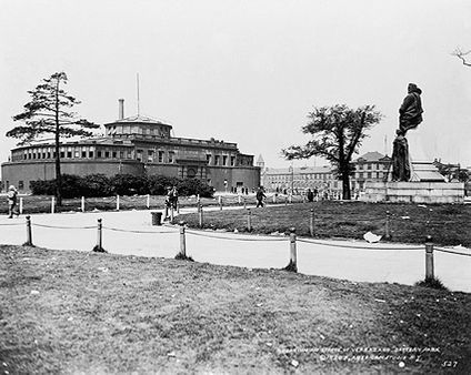 1920 Battery Park & Verrazano Statue NYC Photo Print
