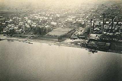 Aerial View of Oestrich, Germany WWI Photo Print