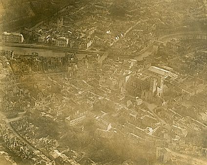 Aerial View of the City of Verdun, France WWI Photo Print