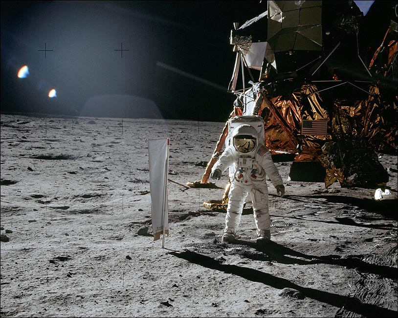Apollo 11 Buzz Aldrin with Lunar Module Photo Print for Sale