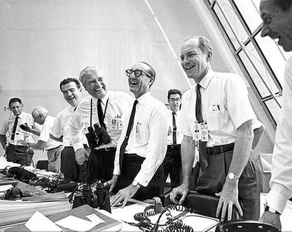 Apollo 11 Moon Mission Control Staff Photo Print