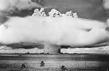 Atomic Bomb Mushroom Cloud Over Pacific Photo Print