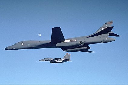 B-1 Bomber w/ F-15 Eagle Photo Print