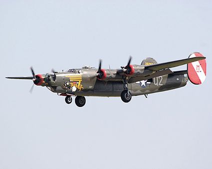 B-24 Liberator Bomber Witchcraft Landing Photo Print