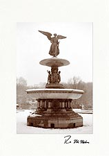 Bethesda Fountain Angel Central Park NYC Personalized Holiday Cards