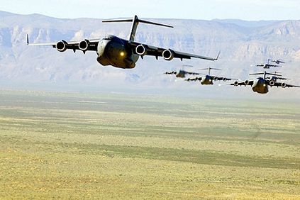 C-17 Globe Master III Aircraft Formation Photo Print
