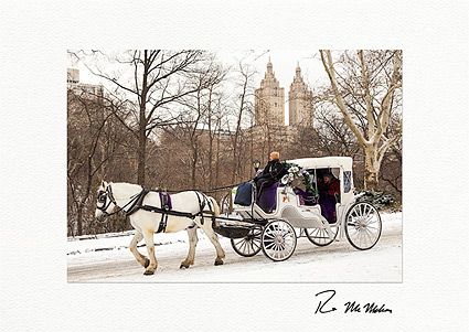 Central Park Horse Carriage and San Remo - Personalized NYC Christmas Cards