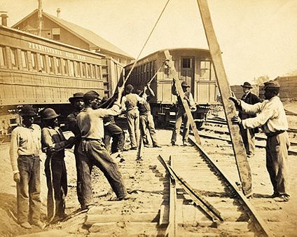 Civil War Railroad Laborers Photo Print