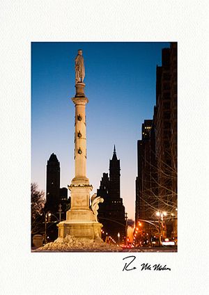 Columbus Circle Winter Dawn New York City Boxed Fine Art Christmas Cards