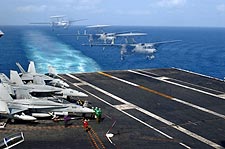 E-2C Hawkeye Landing on USS John C. Stennis Photo Print for Sale