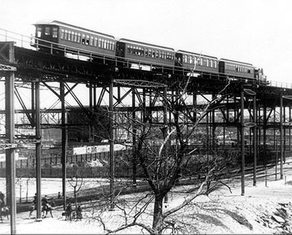 Elevated Railroad, 110th St., New York City Photo Print